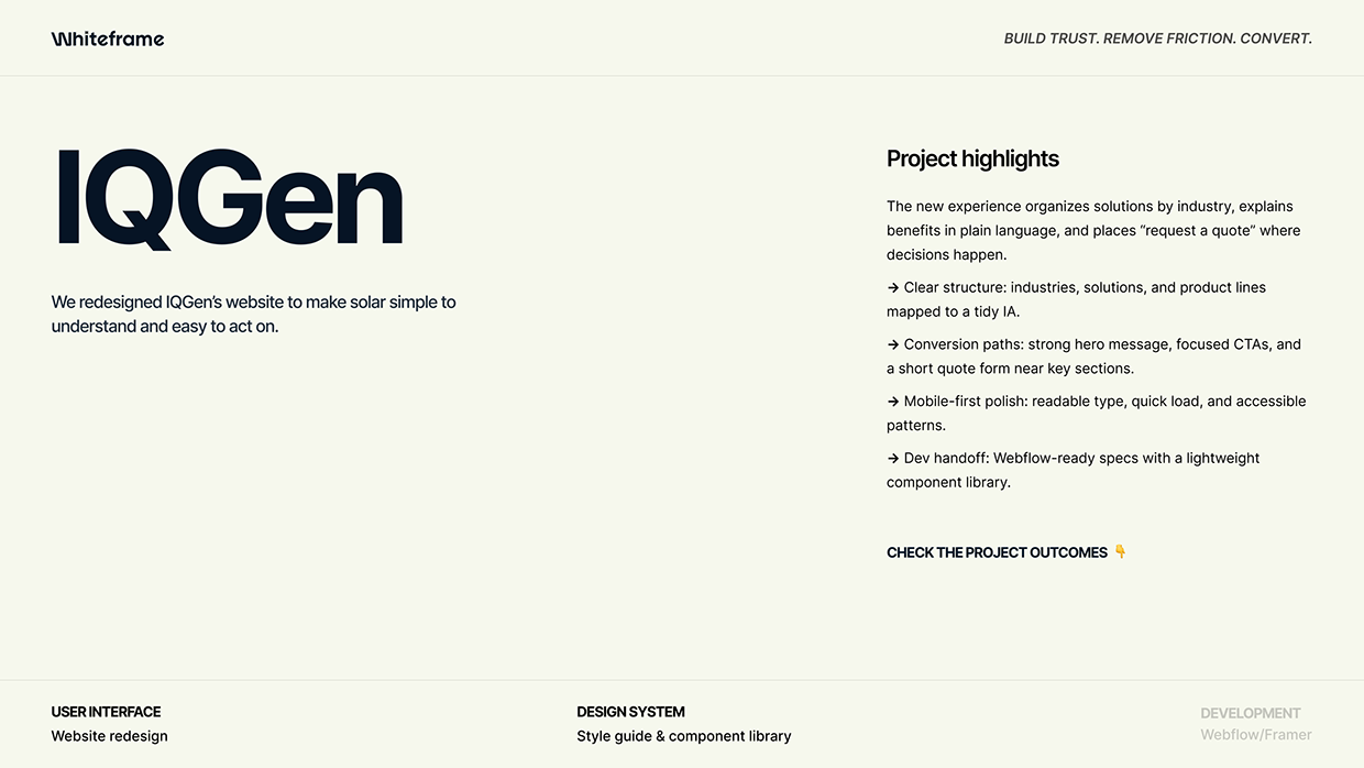 IQ ZEN — Solar Energy Website Redesign ☀️ Image 0