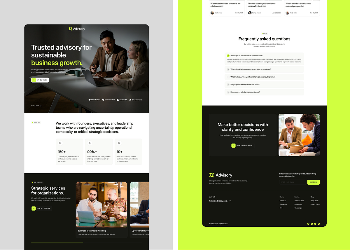 Advisory — UX Interactions & Motion Case Study Image 0