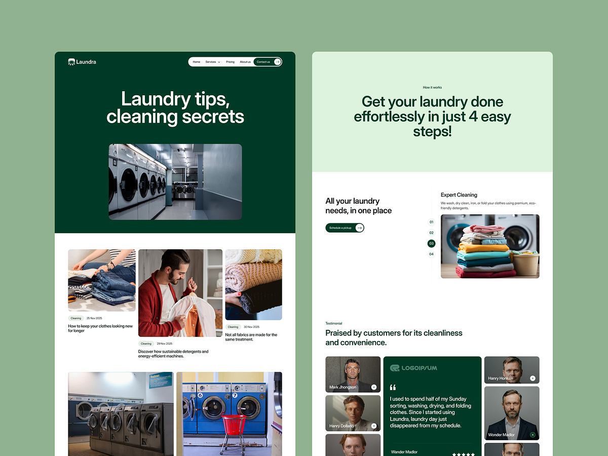 Streamlining Service Bookings — Laundra Interaction