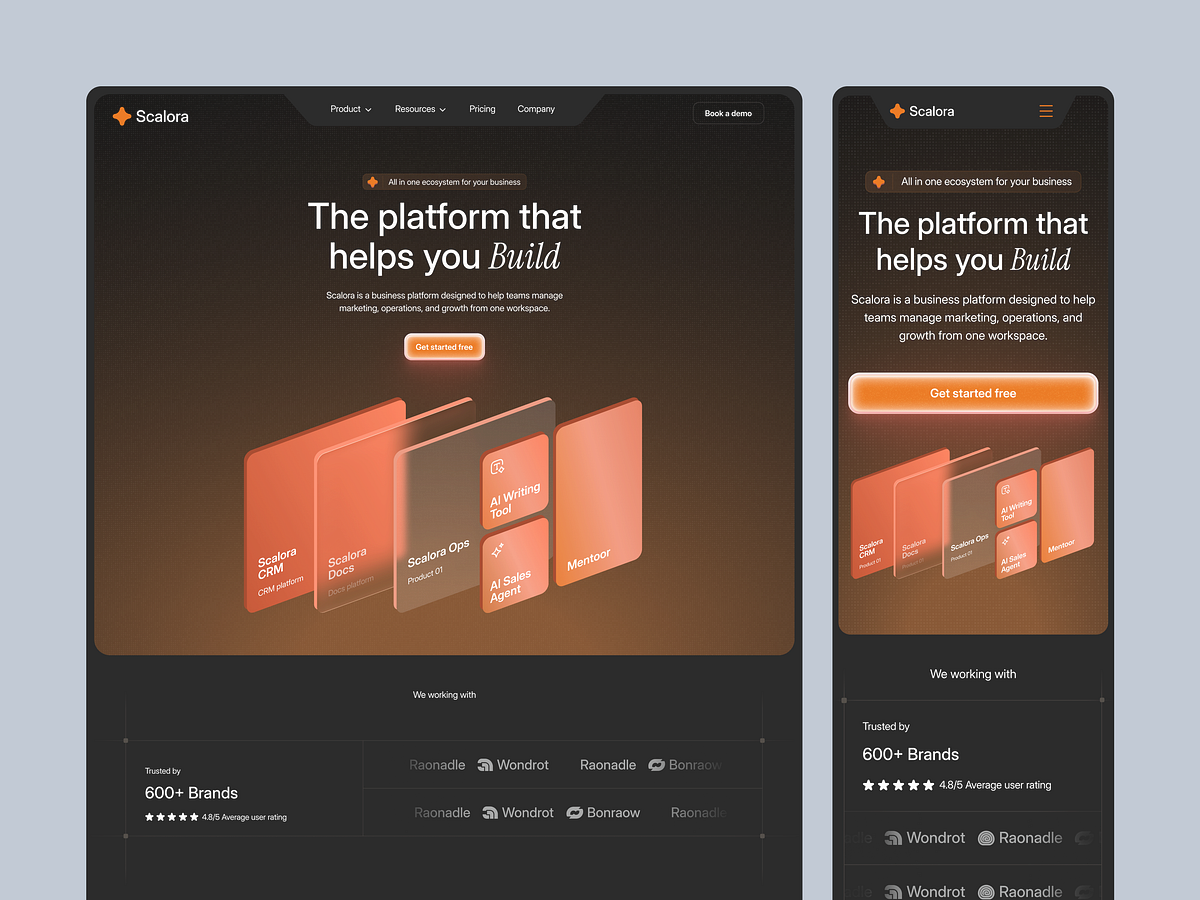 Scalora: SaaS UX/UI Project Overview