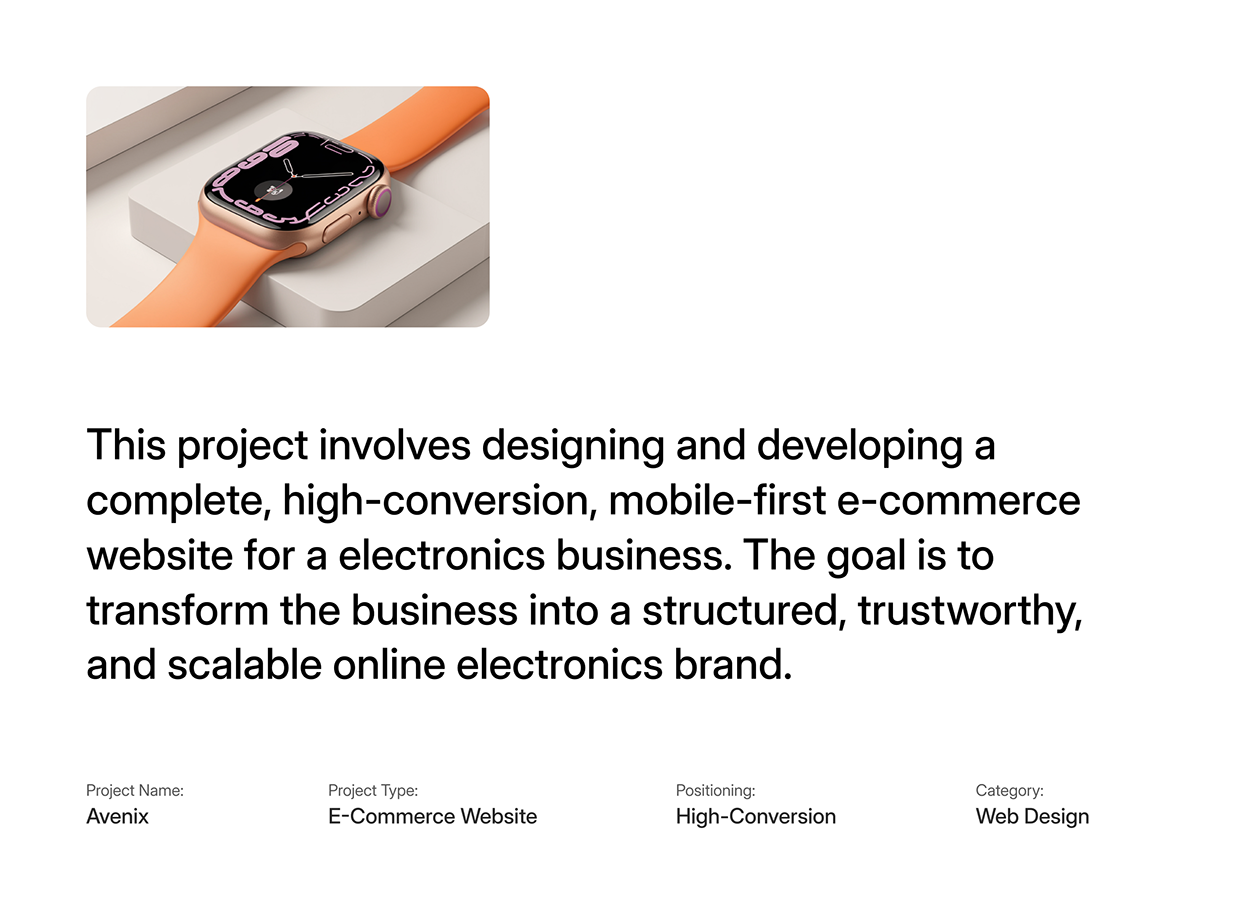 Avenix — Modern E-Commerce Website Design Image 0