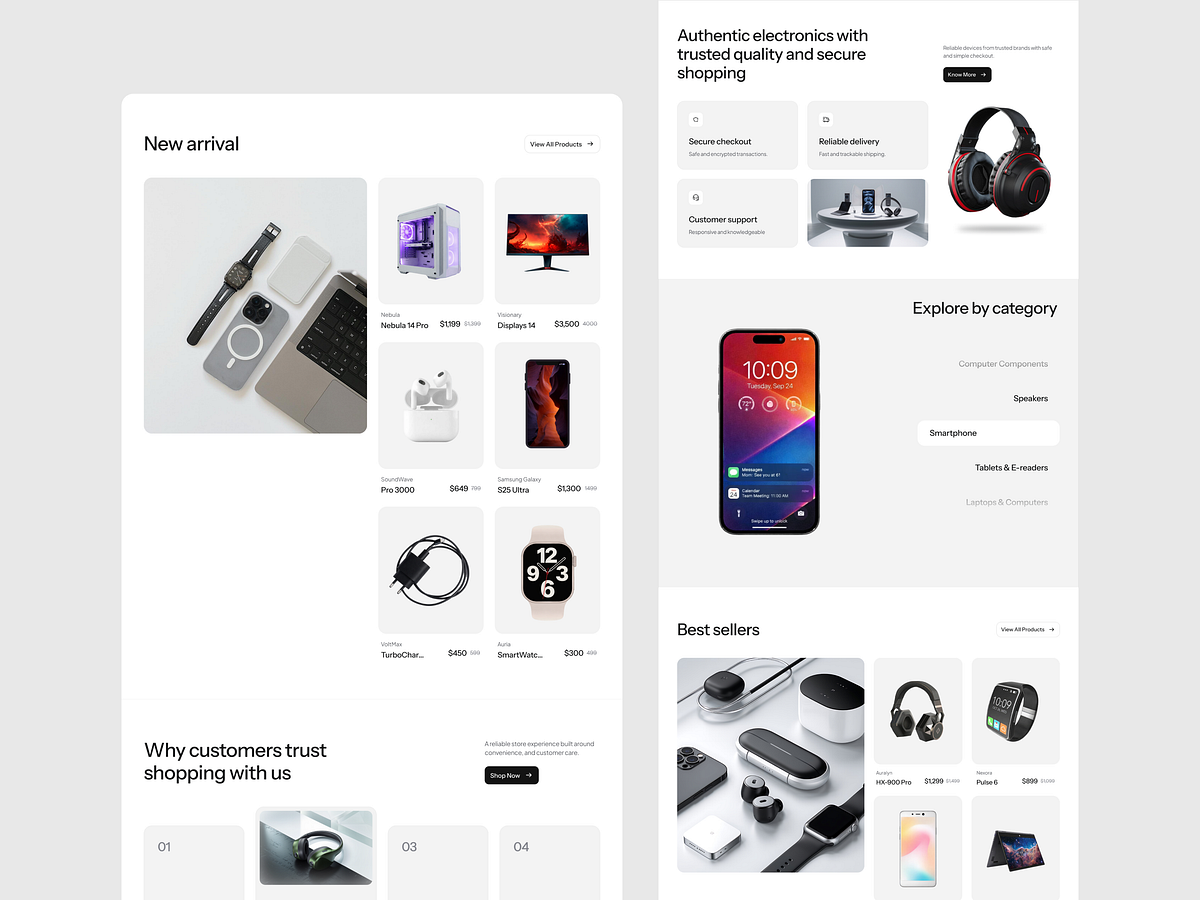 Avenix — E-Commerce UI Kit & Website Design Image 0