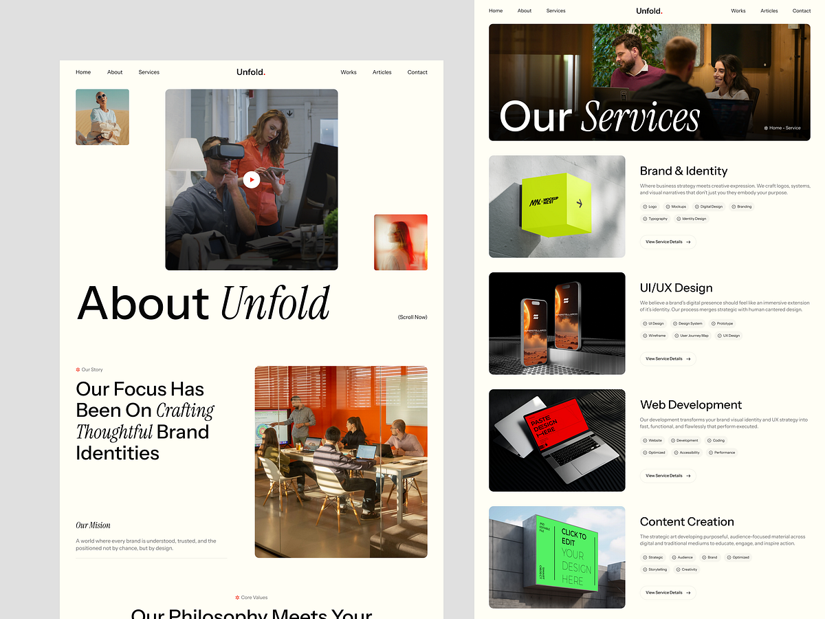 Unfold - Creative Agency & Portfolio Website Template Image 0