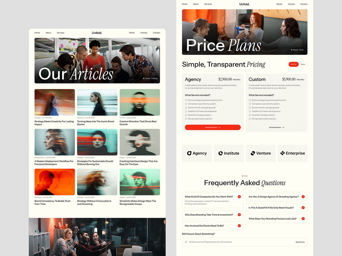 Unfold - Creative Agency & Portfolio Website Template Image 2