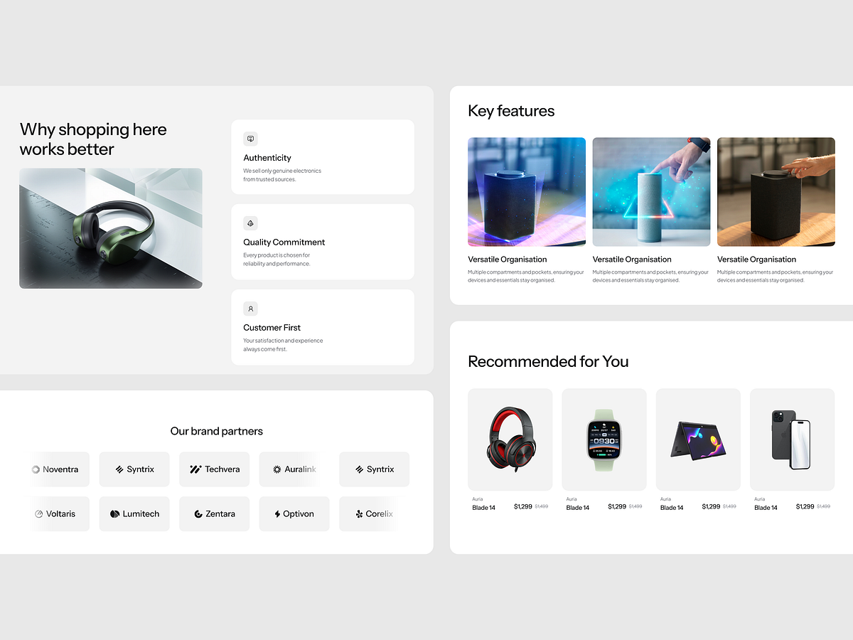 Avenix — E-Commerce Inner Pages UI Design Image 1