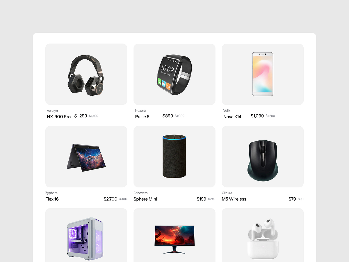 Avenix — E-Commerce Inner Pages UI Design Image 3