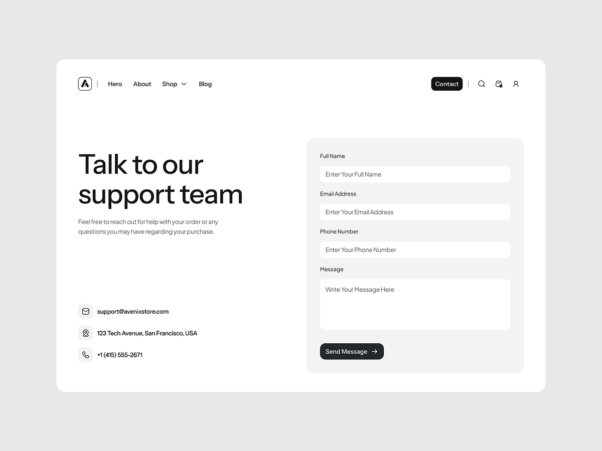 Avenix — E-Commerce Inner Pages UI Design Image 4