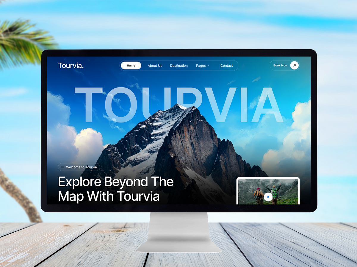 Tourvia – Travel Agency Website Template UI | GrabUI Library