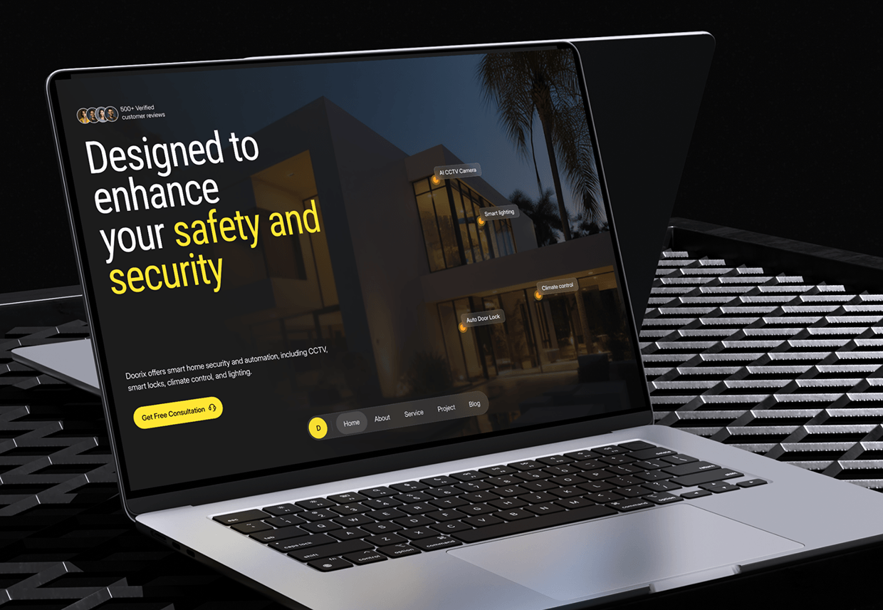 Doorix: Smart Home Automation & Security Web Design
