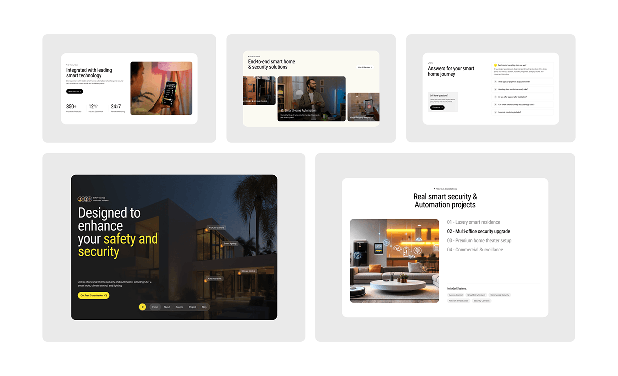 Doorix: Smart Home Automation & Security Web Design Image 1