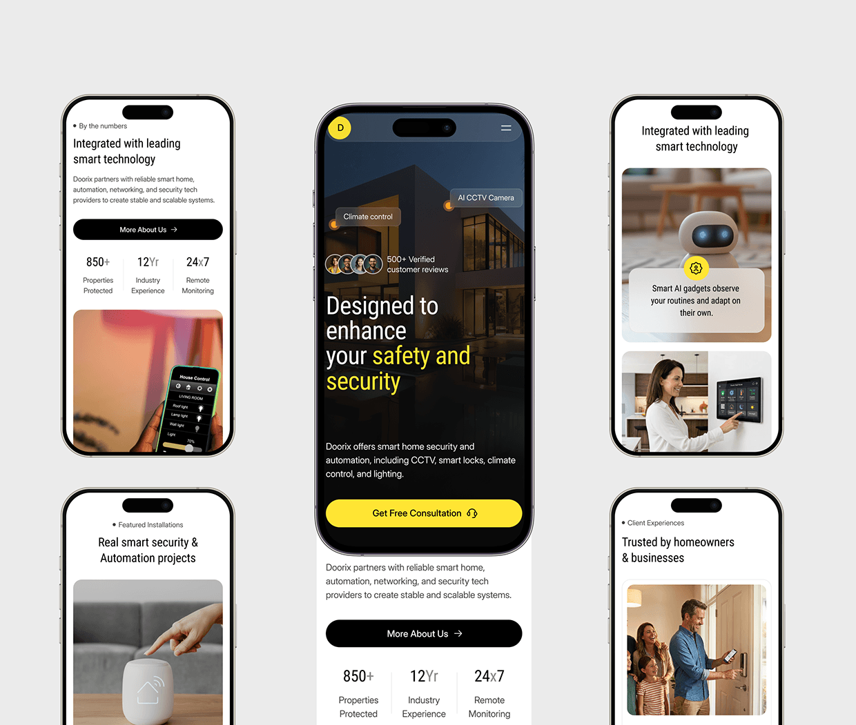 Doorix: Smart Home Automation & Security Web Design Image 7