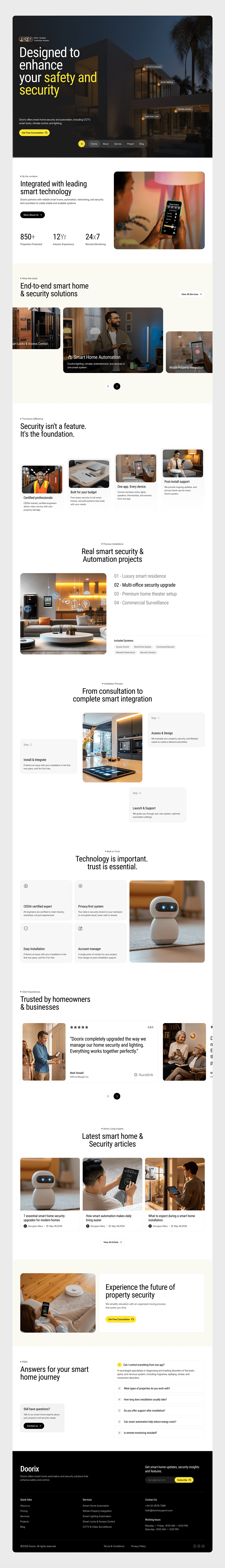 Doorix: Smart Home Automation & Security Web Design Image 8