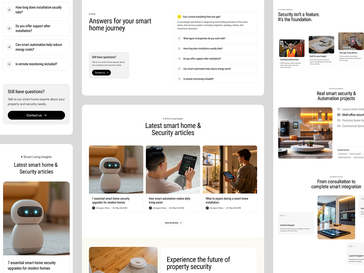 Smart Home Website Design Built Around Trust Image 3