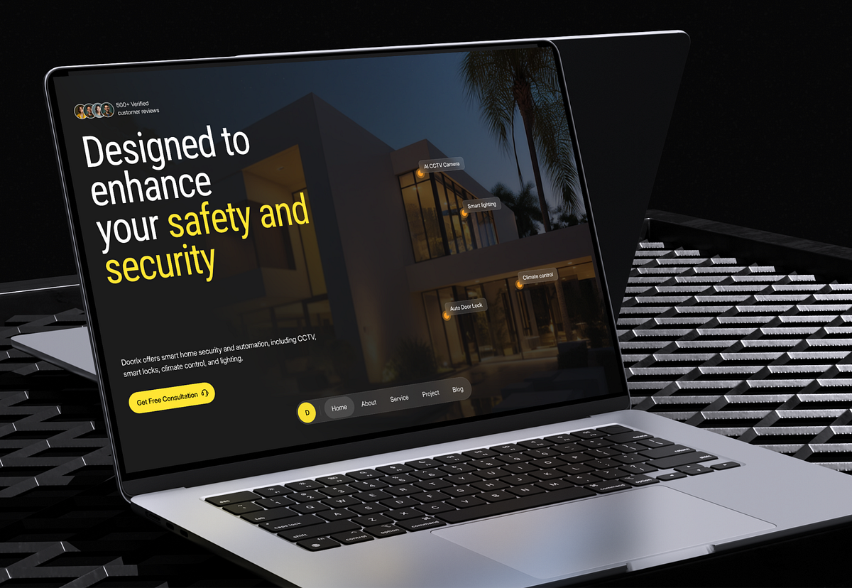 Doorix Smart Home Website Case Study