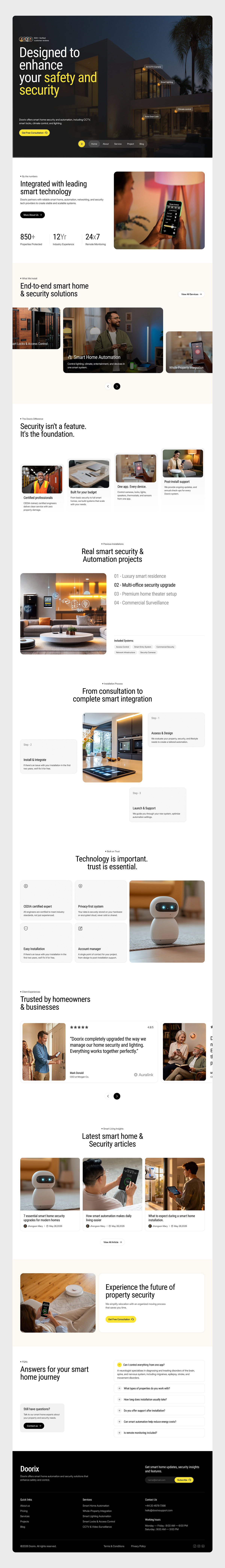 Doorix Smart Home Website Case Study Image 3