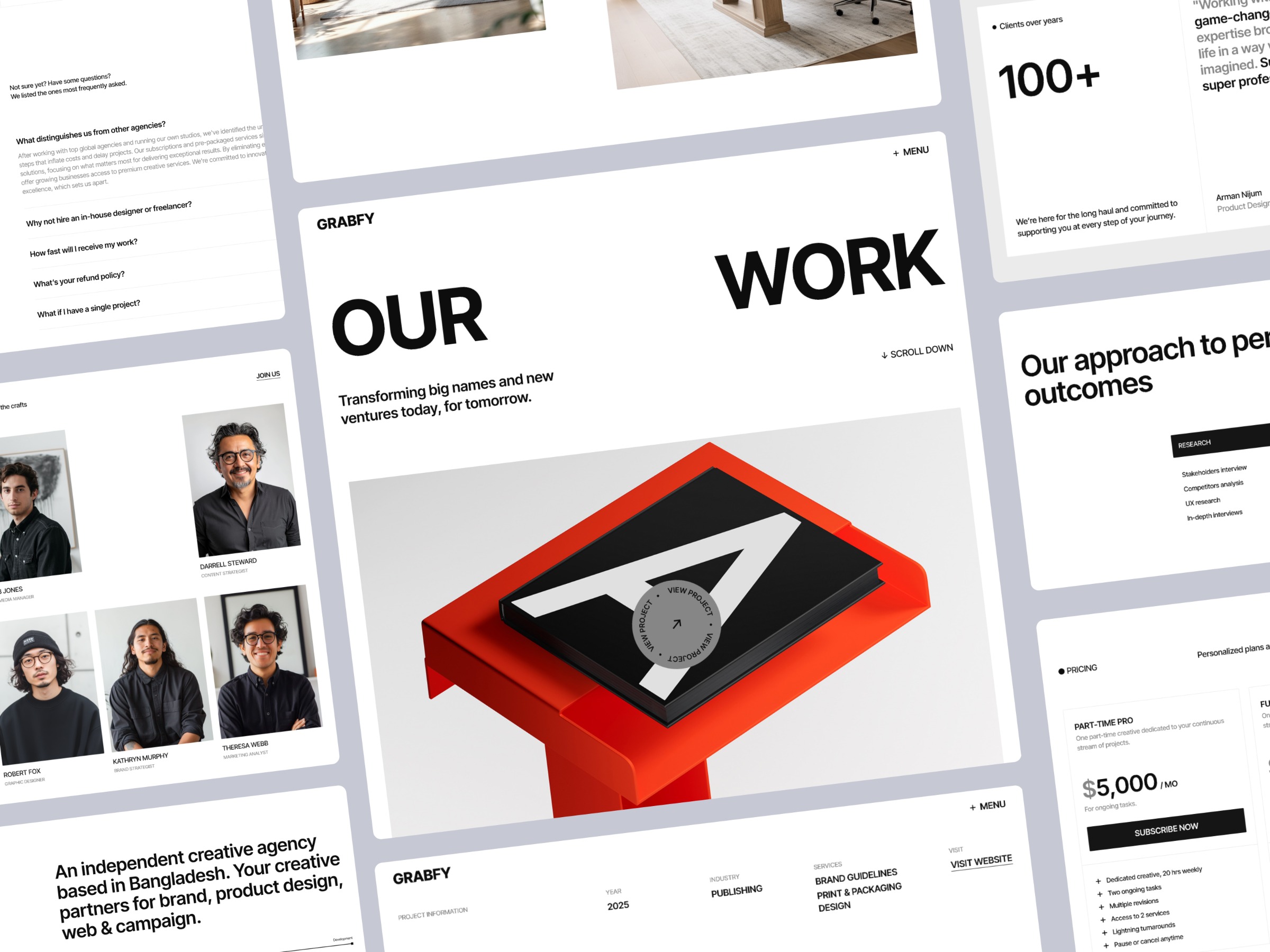 Grabfy: Responsive Portfolio Website Template by Grabui Library — Framer Marketplace Image 2