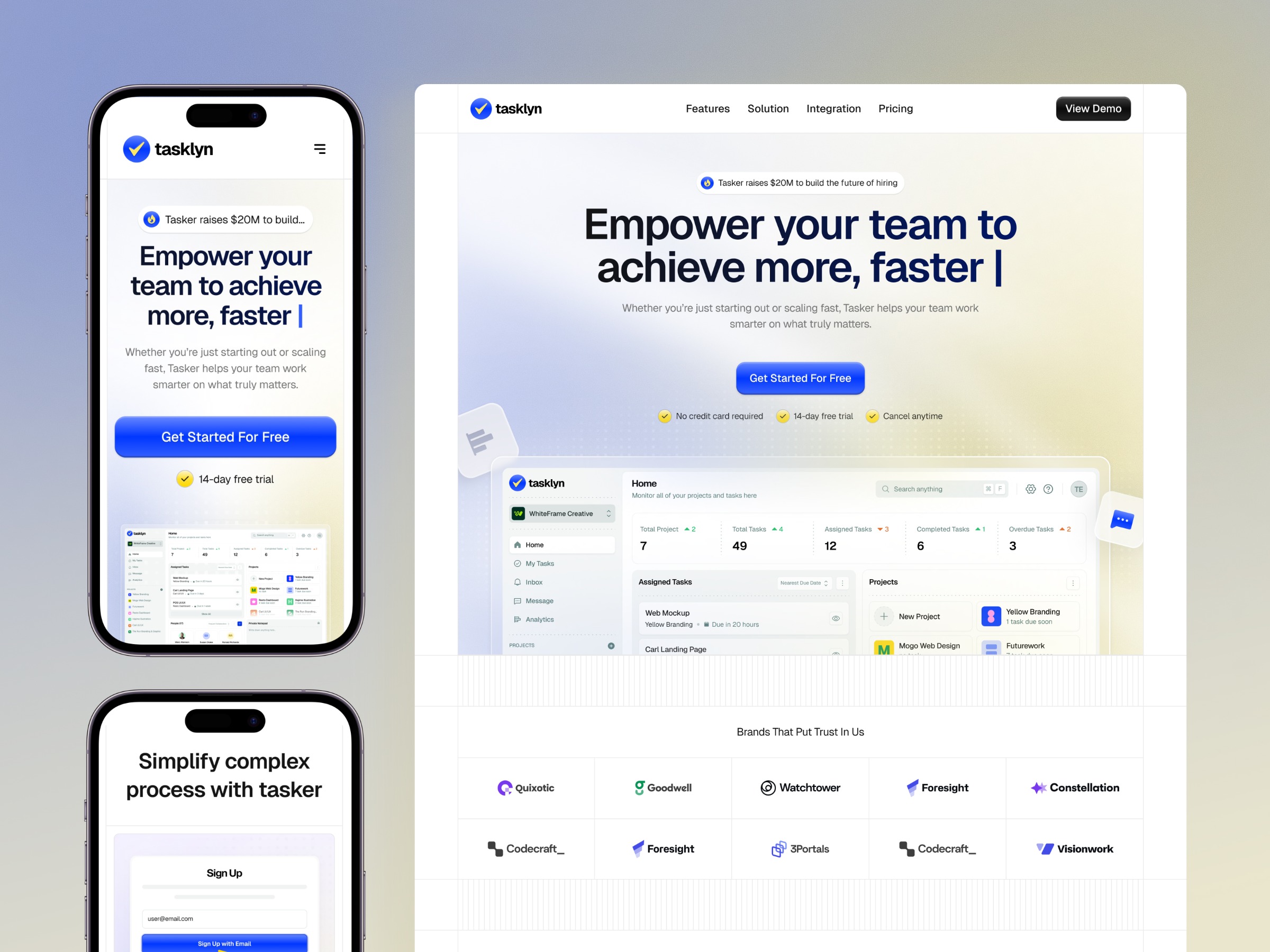 Tasklyn Website Page Template for Webflow Image 0