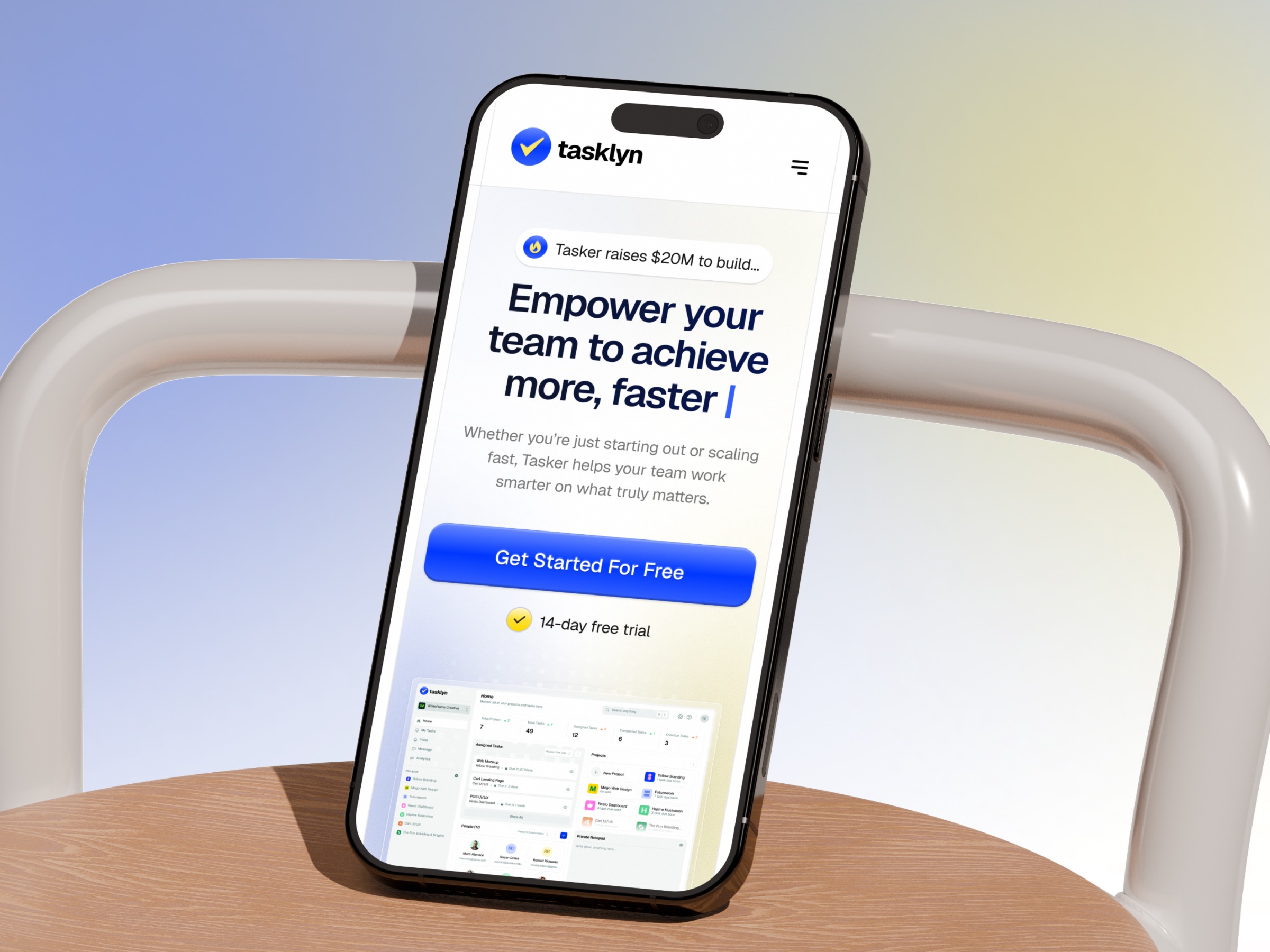 Tasklyn Website Page Template for Webflow Image 2