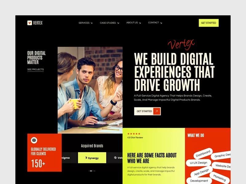 Digital Agency Website UI - Responsive Web Design for Growth