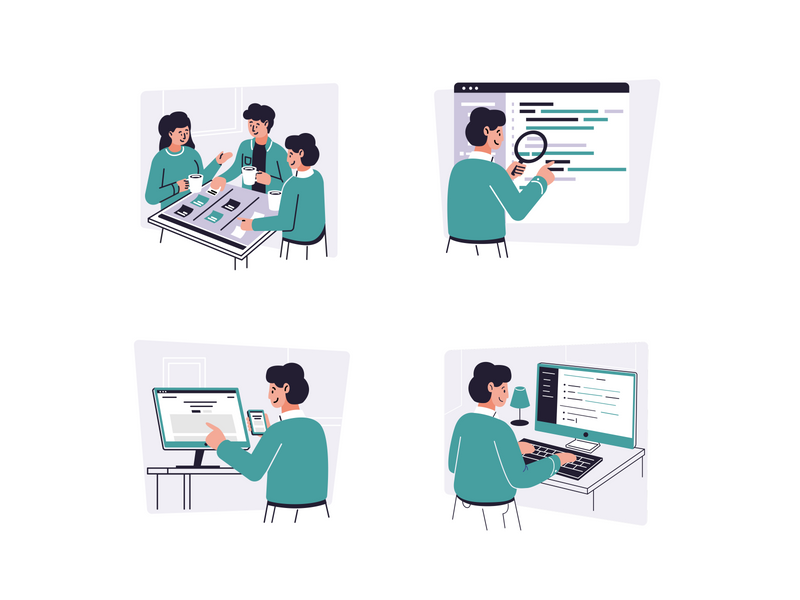 Development Process Illustrations
