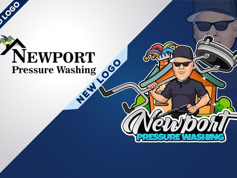 Portrait Logo and Brand Design for Pressure Washing Business