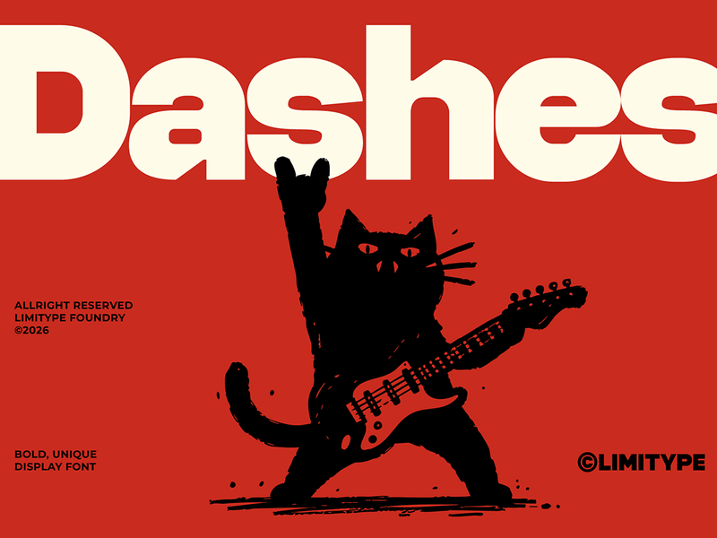 Dashes - Bold Font