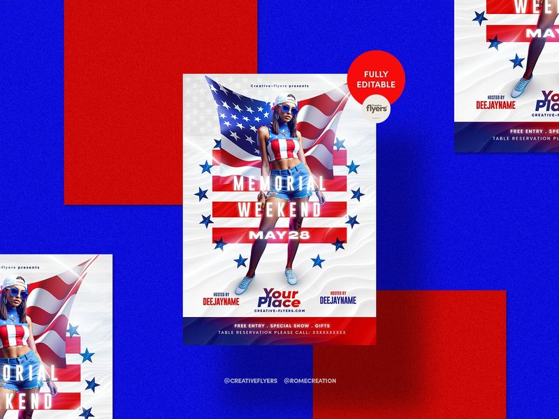 Memorial Weekend | Event Flyer Template Design