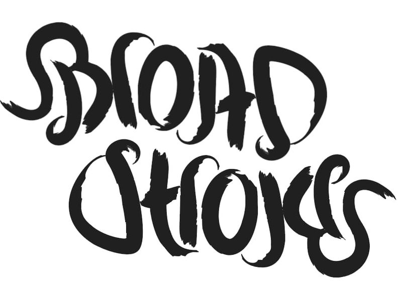 Broad Strokes - Rotational Ambigram