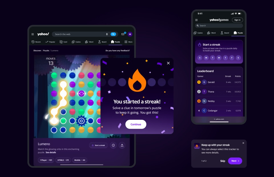 Yahoo! Games Web Design & Development Image 1