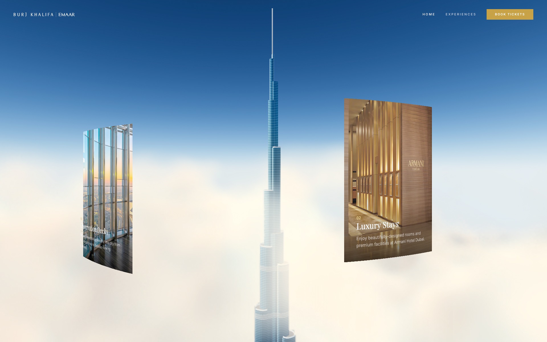 Burj Khalifa • Immersive 3D Website Design Concept Image 3