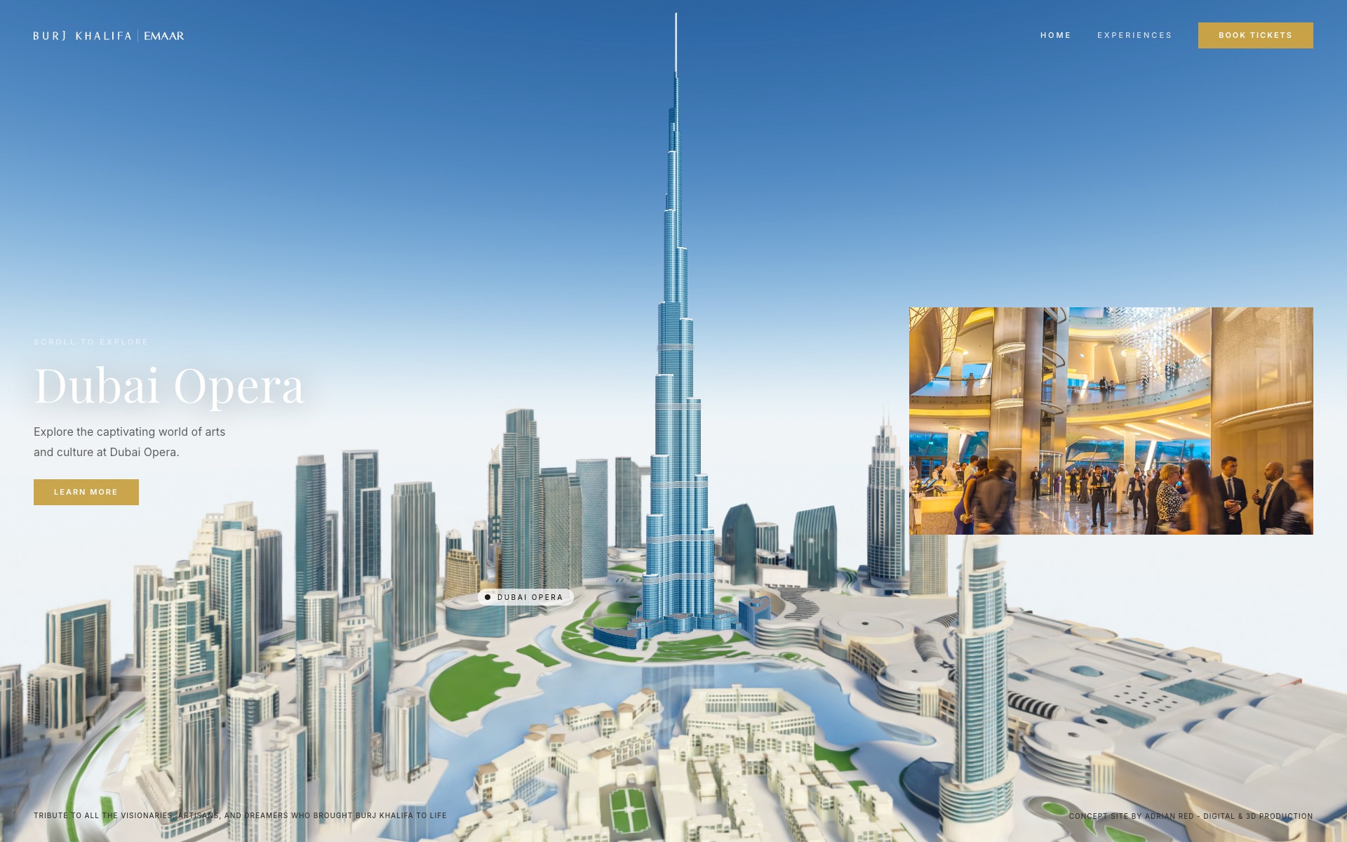 Burj Khalifa • Immersive 3D Website Design Concept Image 4
