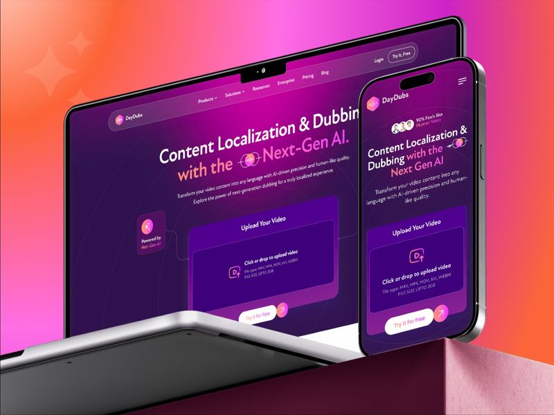 https://dribbble.com/shots/25969589-DayDubs-Website-Design-AI-Dubbing-Global-Voices-Scalable-UX