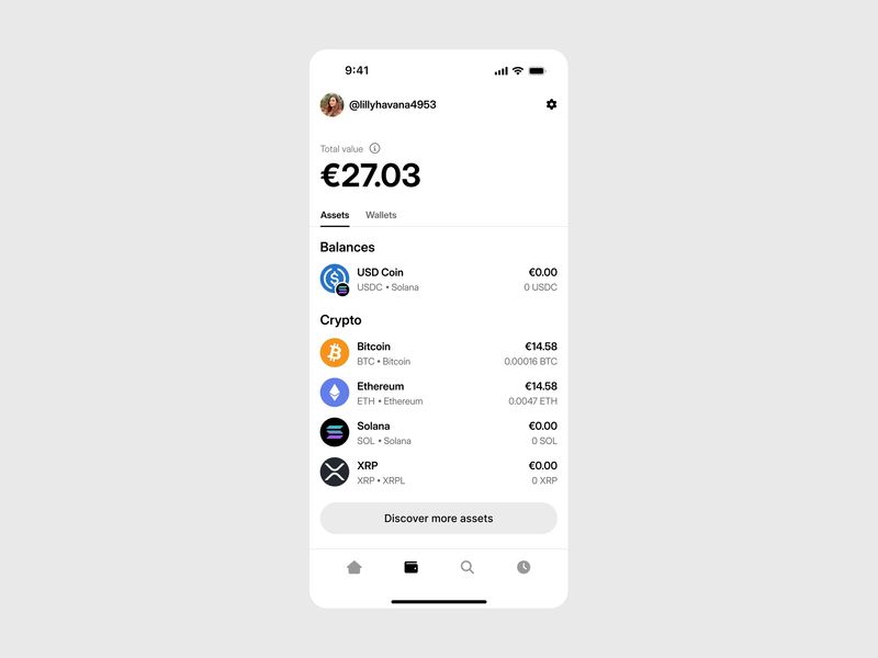 Crypto Wallet Screen