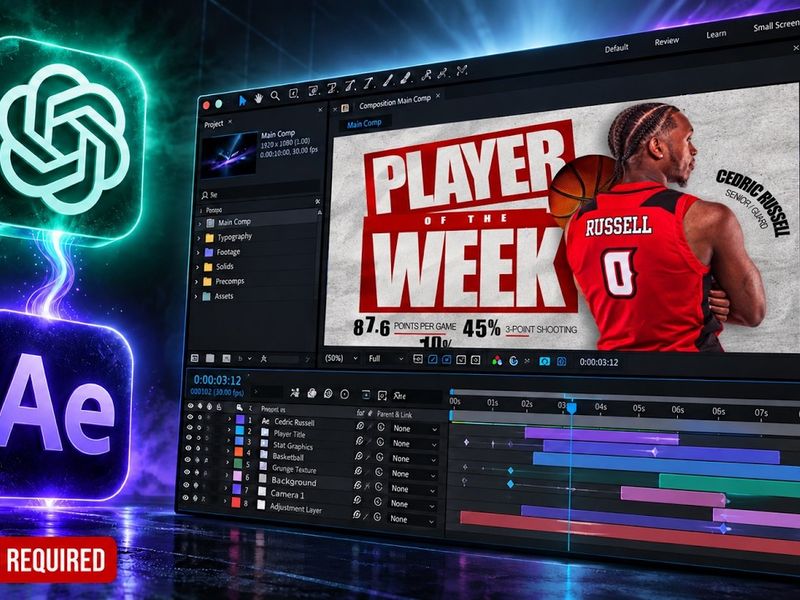 ChatGPT After Effects Workflow: AI Builds Editable Motion Graphics From One Prompt