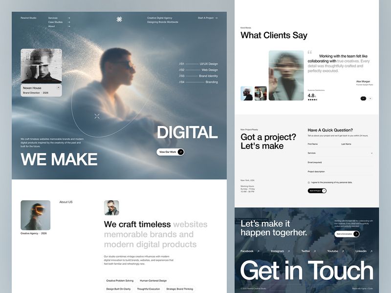 Rewind Studio Creative Digital Agency Website