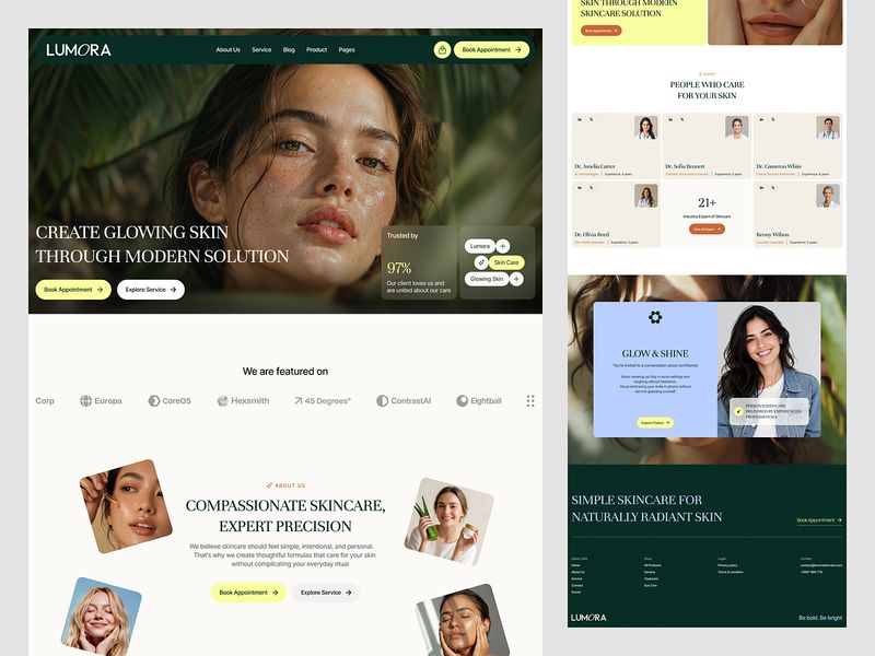 LUMORA - About Us Page UI Design