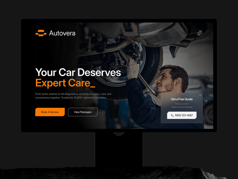 Autovera: Premium Car Wash & Repair UI