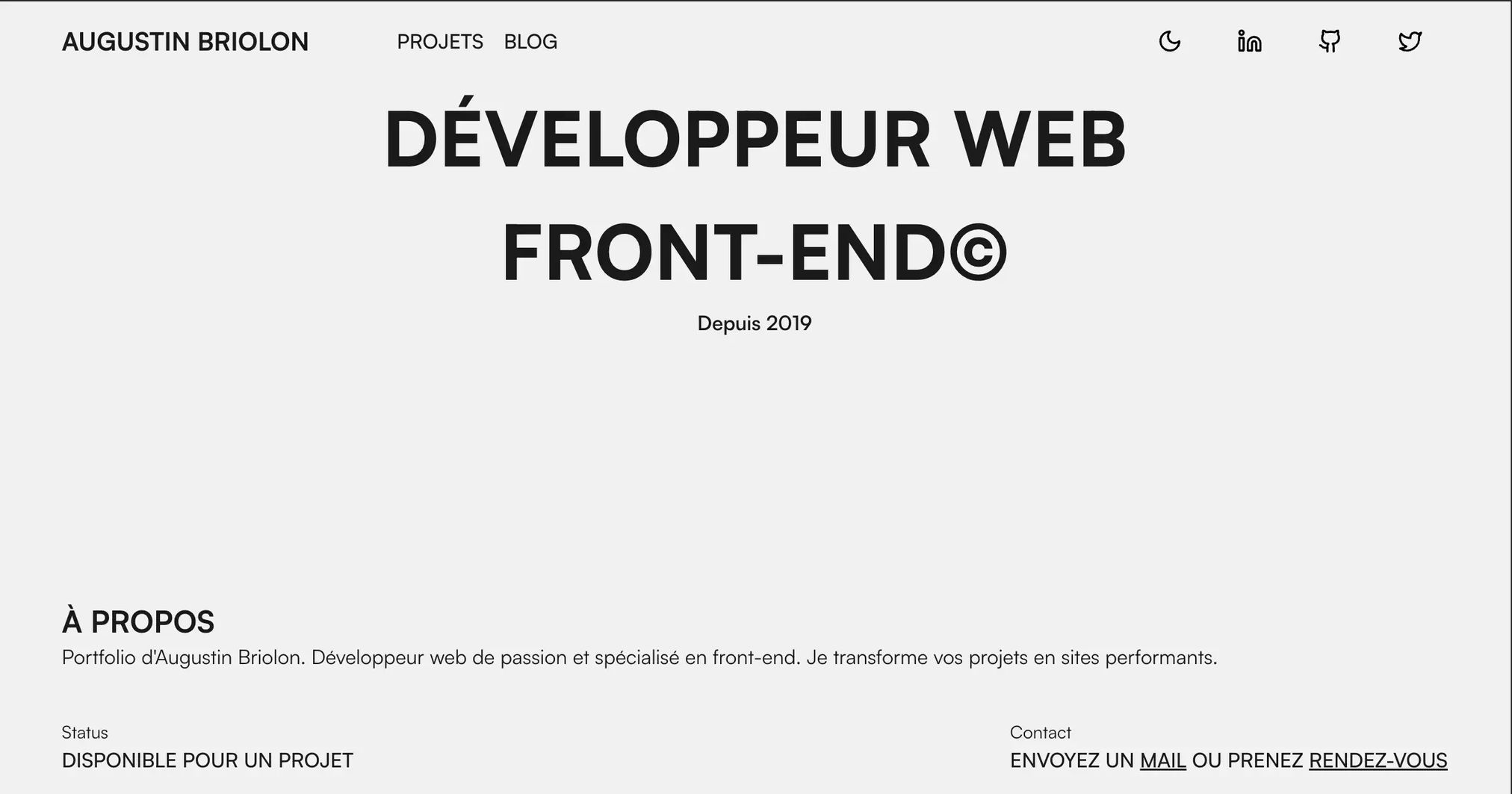 Augustin Briolon • Portfolio Développeur Web Front-End 🚀