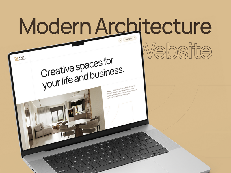 Pixel Flakes Architecture Website UI/UX Design