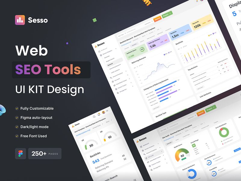 Web SEO Tools UI Kit Design - Sesso