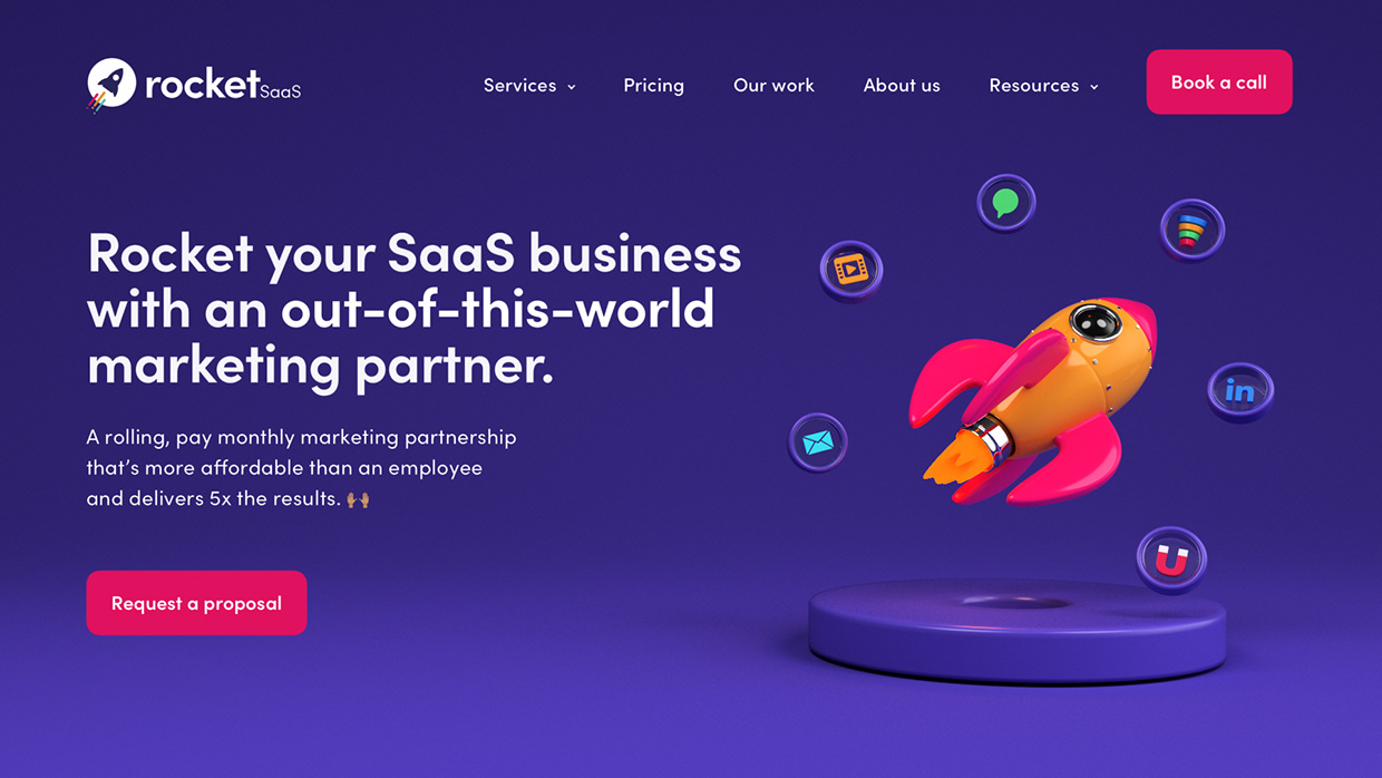 Rocket SaaS 3d animation Image 2