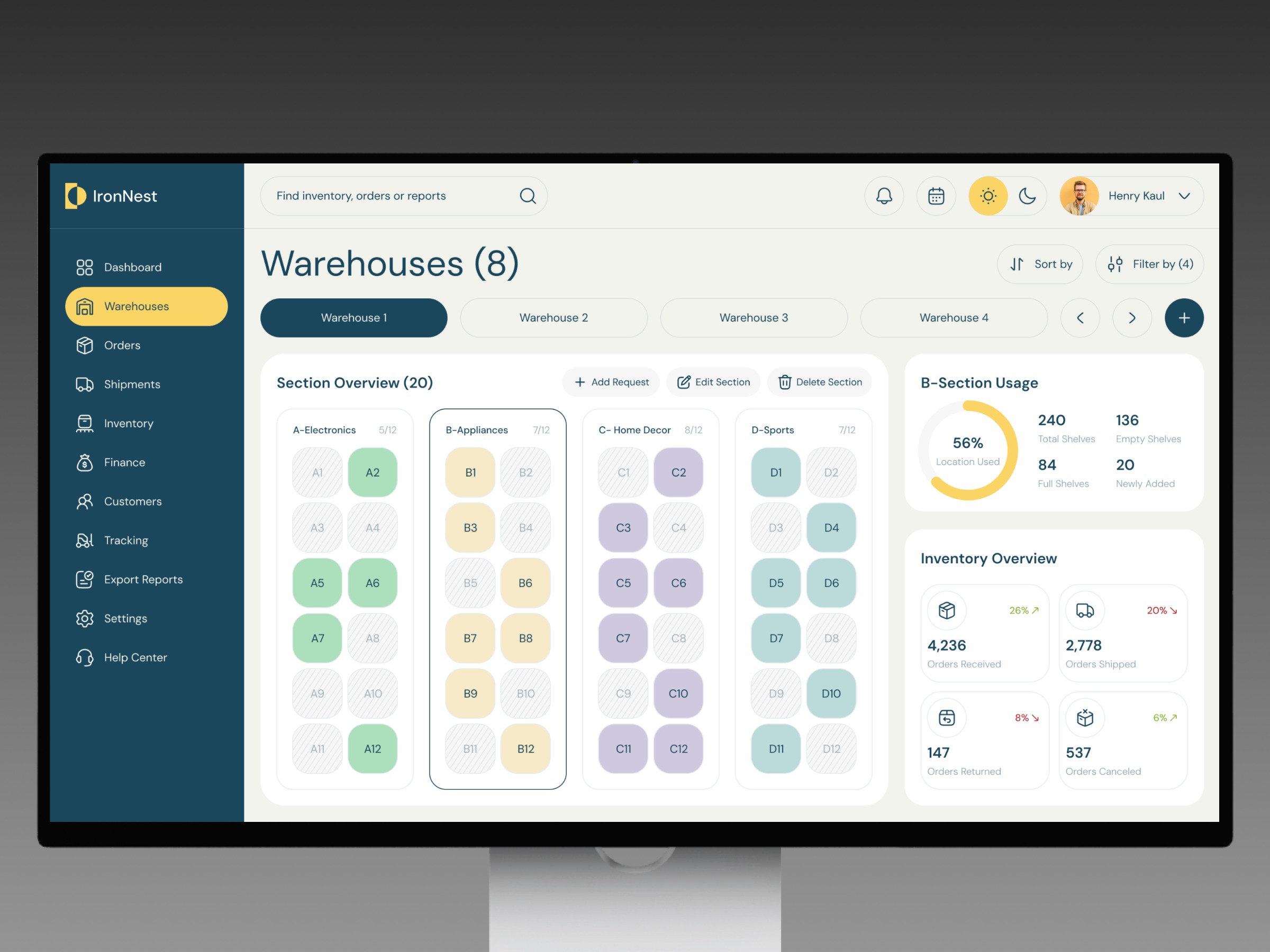 Warehouse Inventory Dashboard UI Design Image 4