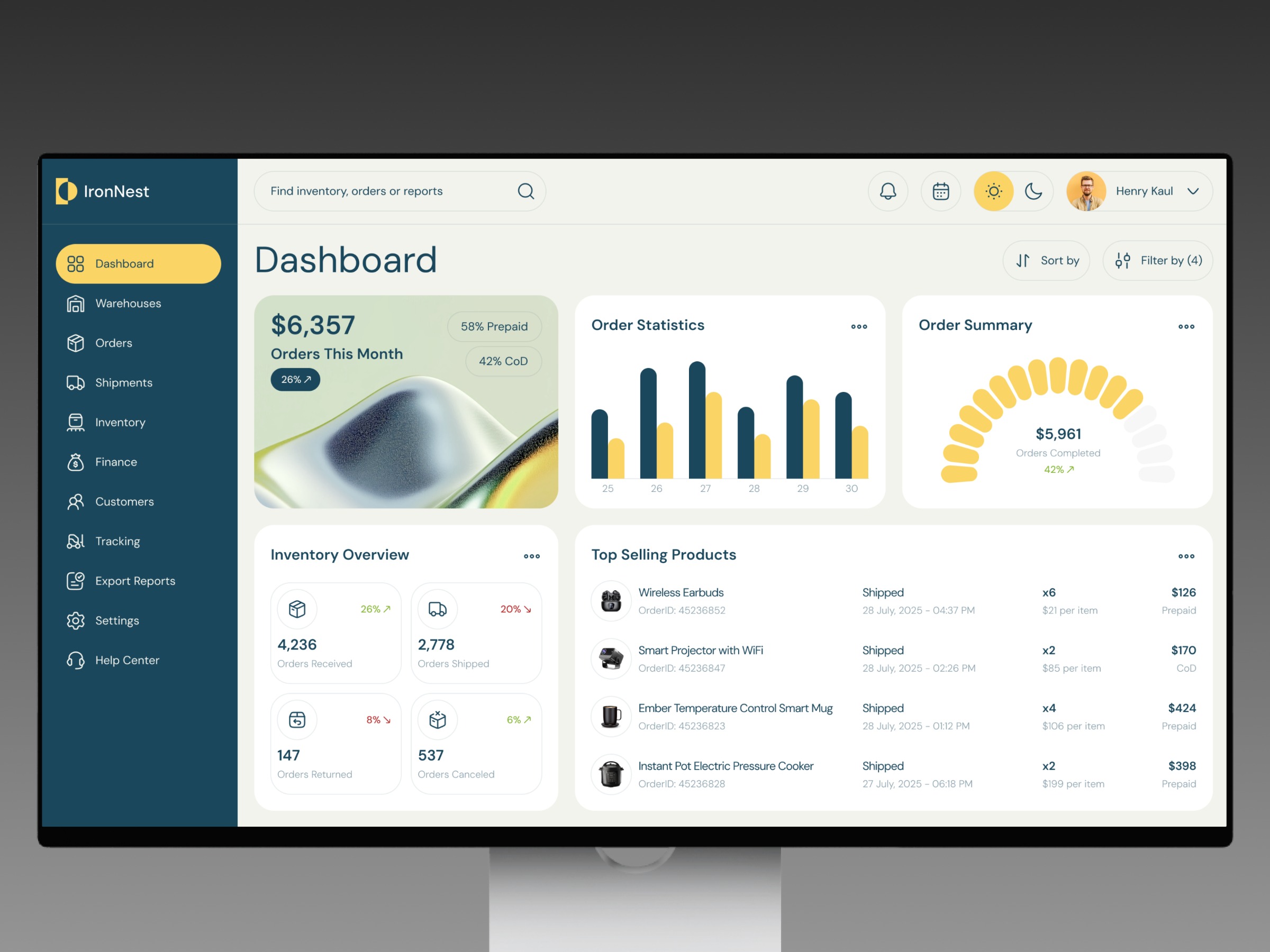 Warehouse Inventory Dashboard UI Design Image 7