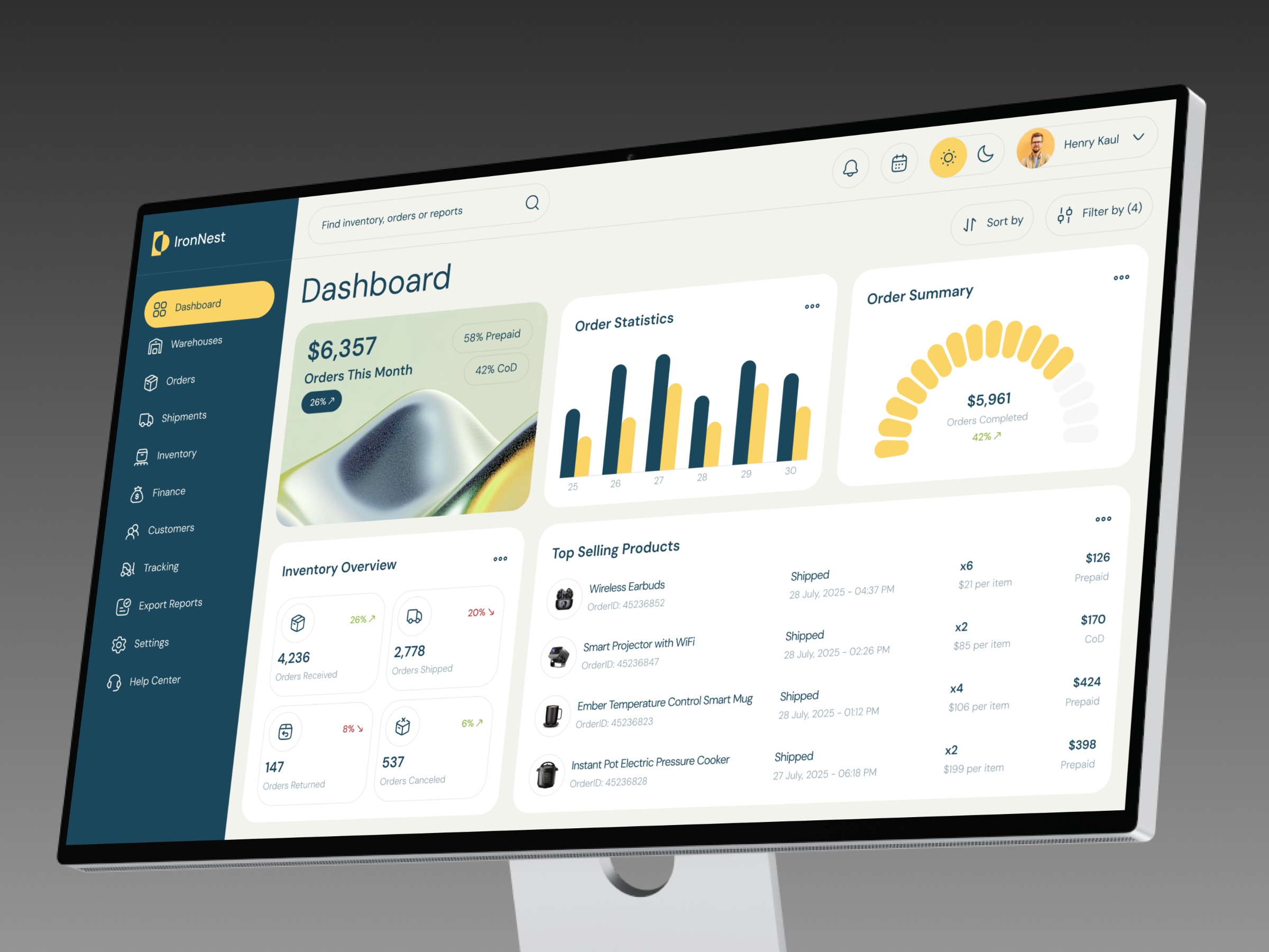 Warehouse Inventory Dashboard UI Design Image 8