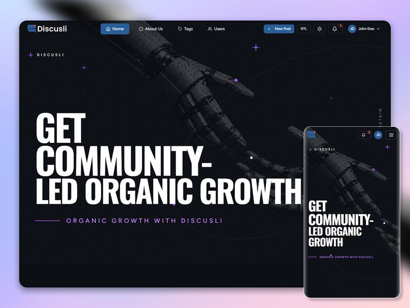 Discusli — Modern Forum & Community Platform Design