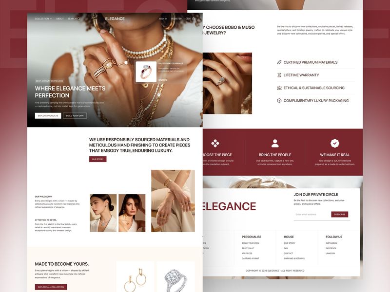 Luxury Jewellery E-commerce Landing Page