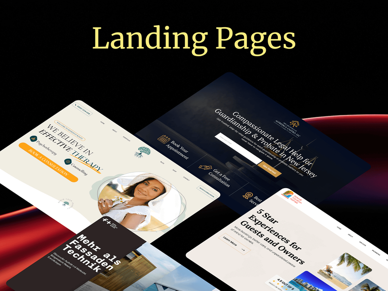 Landing Page Designs - UI/UX Design
