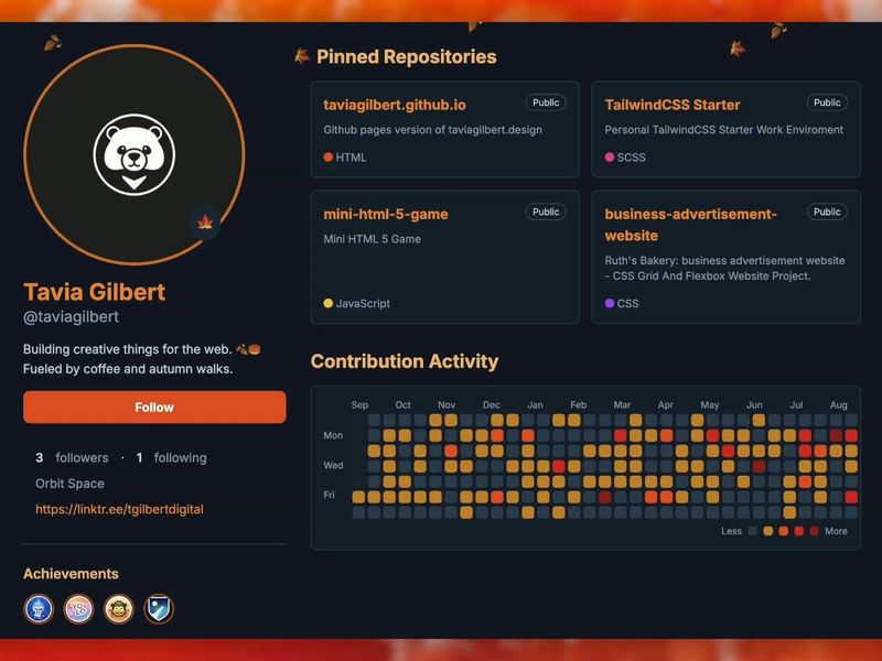 Autumn Git Profile UI