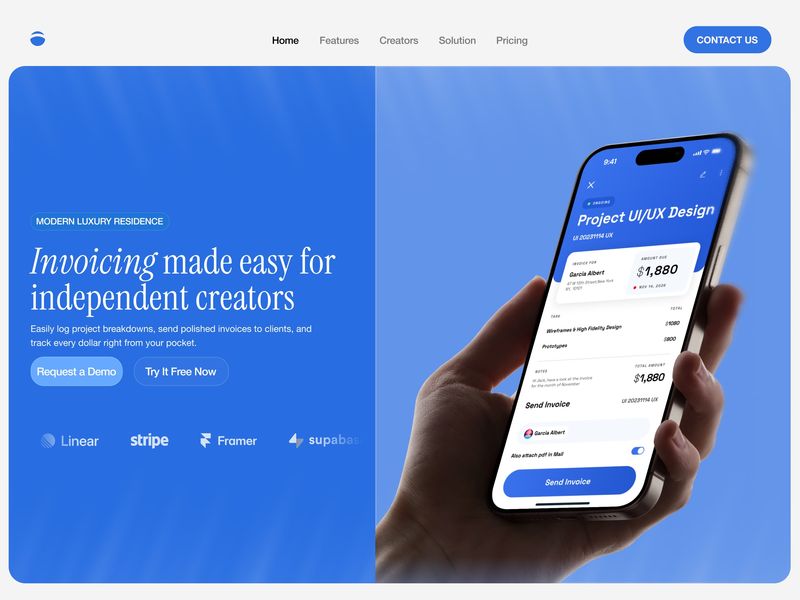 Independent Invoicing — Clean Mobile Billing Platform 💼