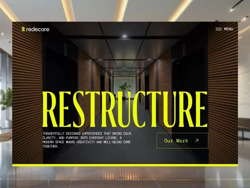 Redecore — Interior Design Website UI Exploration